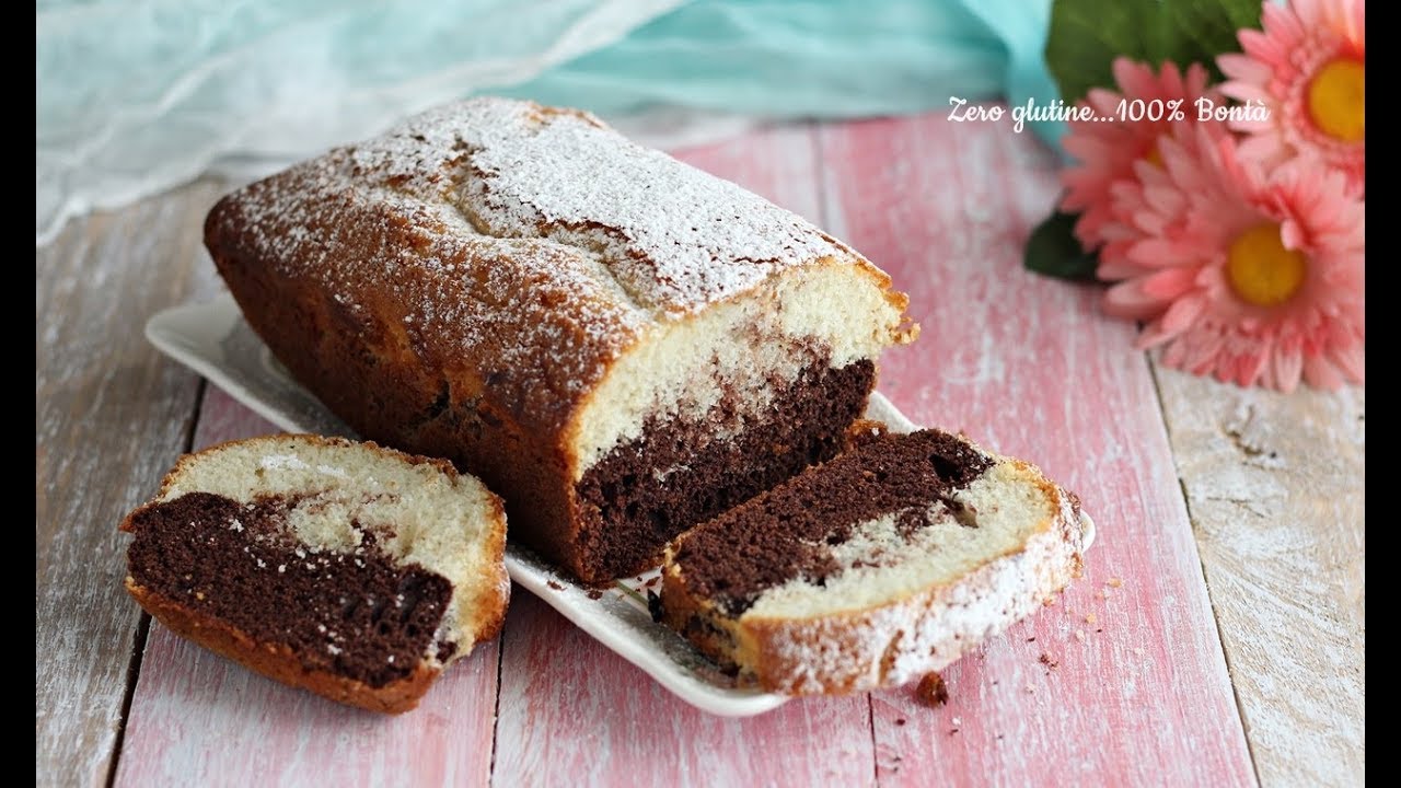 Plumcake soffice sette vasetti bicolore. Ricetta senza glutine e burro