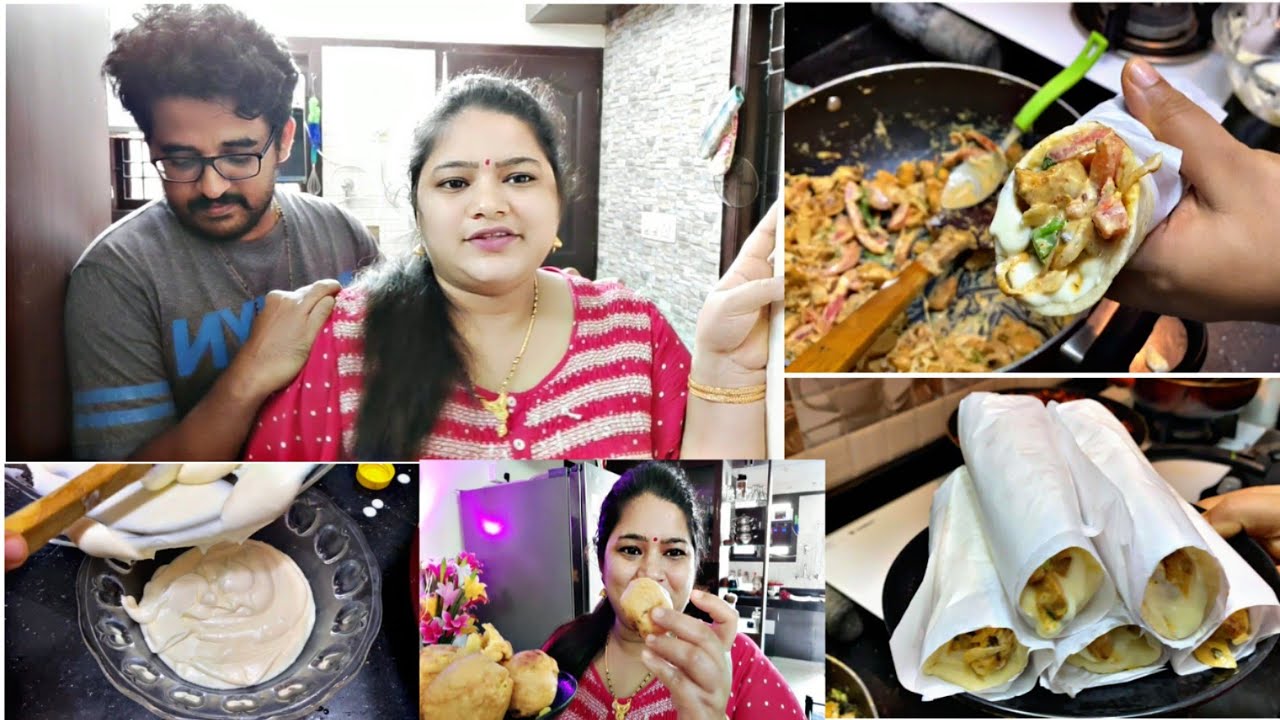 ಲೈಫ್ ತುಂಬಾ ಬೋರ್ ಅನಿಸುತ್ತೆ 😌|Shawarma ಹಾಗೂ ಮಯೋನಿಸ್ ಮನೆಯಲ್ಲಿ |Shawarma & Home Made Mayonise