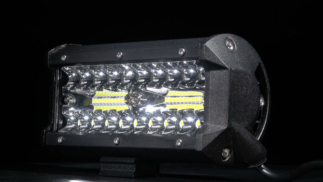 NAOEVO 7inch LED Light Bar Offroad Fog Light Driving Lights with Spot Flood Combo Beam
