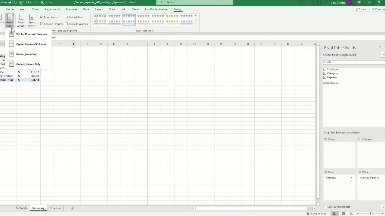Excel Grader 5