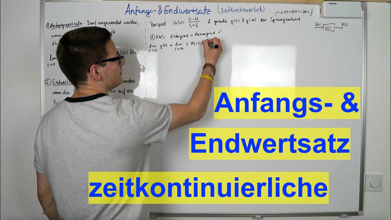 zeitkontinuierlicher Anfangs- und Endwertsatz