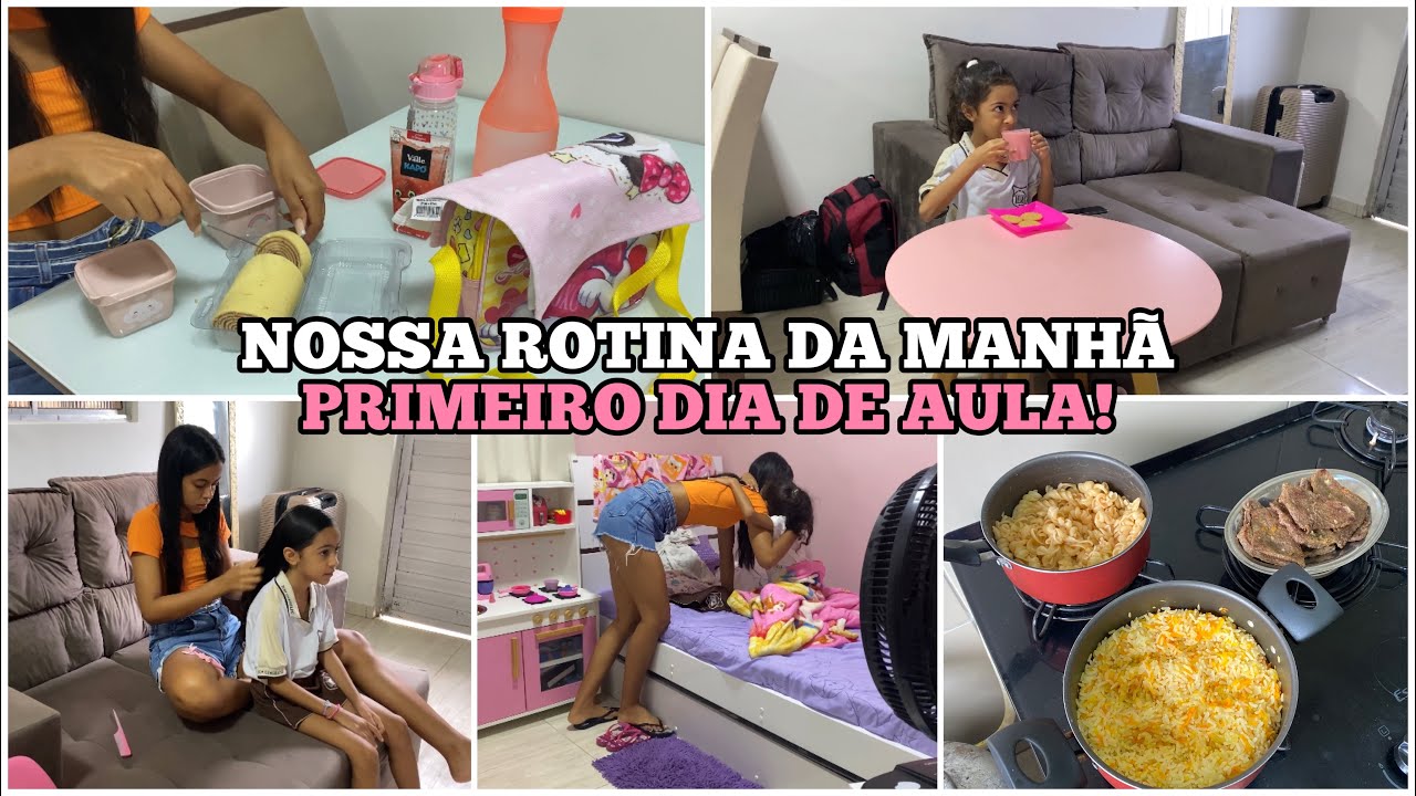 PRIMEIRO DIA DE AULA DA MINHA FILHA + TODA A ROTINA DA NOSSA MANHÃ! 🥰