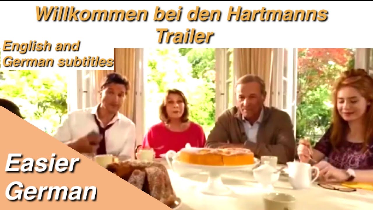 EASIER GERMAN: Willkommen bei den Hartmanns - Trailer. English and German subtitles