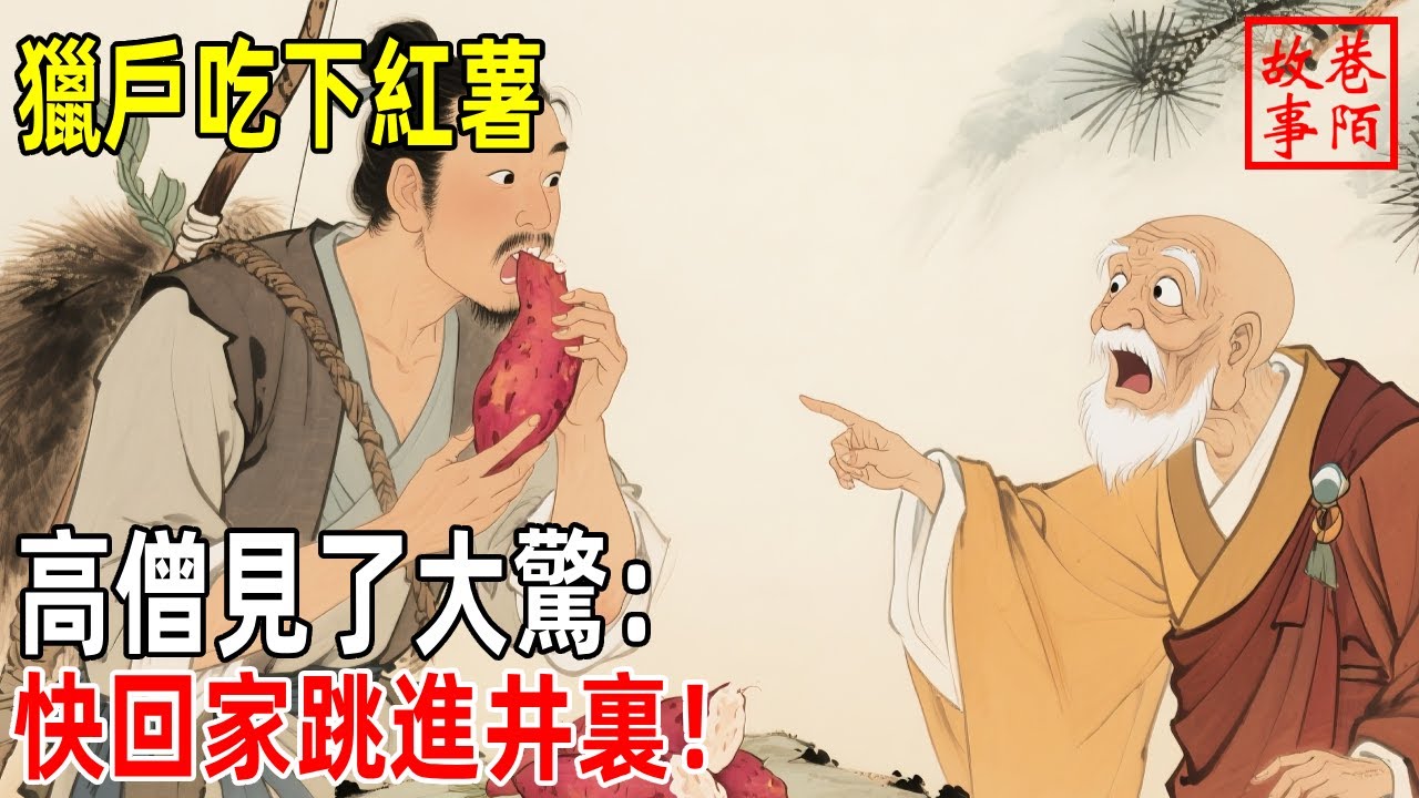 獵戶吃下紅薯，高僧見了大驚：快回家跳進井裏！【巷陌故事會】#故事#民间故事#故事会#民間故事#故事會#温馨故事#民间传统故事