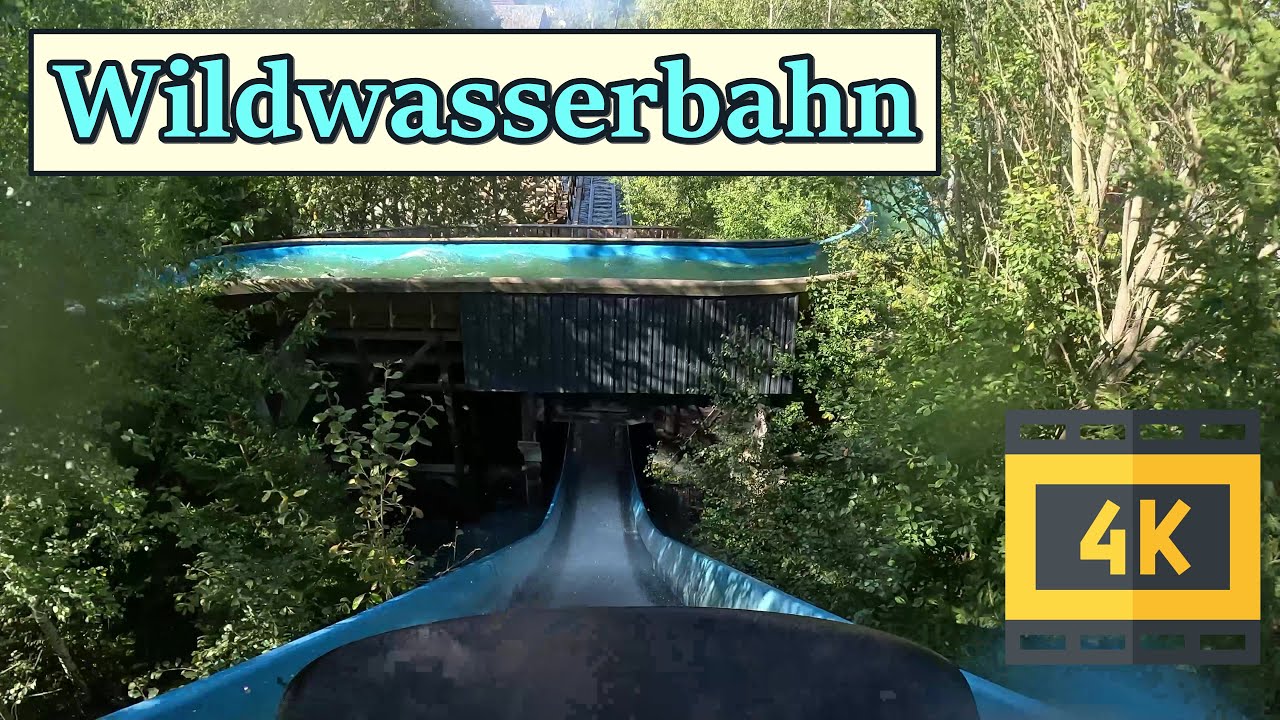 Wildwasserbahn (Onride / POV) | Mack Rides - Log Flume | Freizeitpark Plohn | 4K