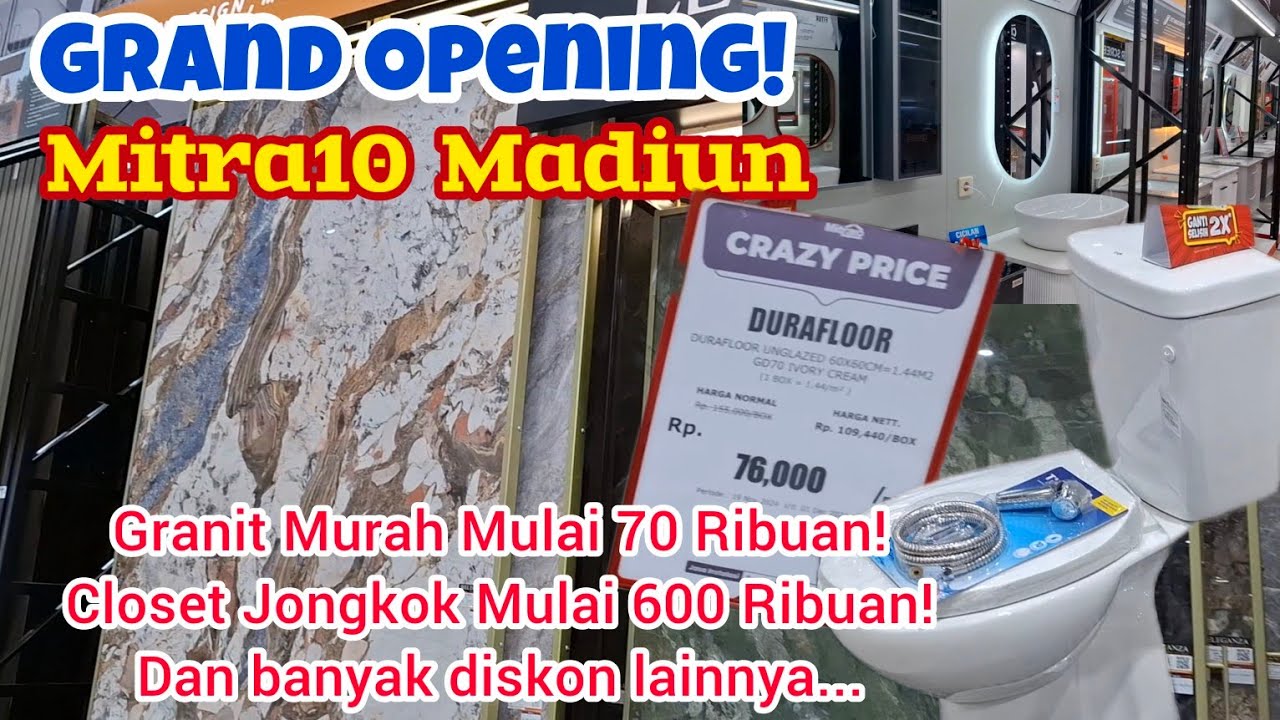 Mitra10 Madiun Supermarket Bahan Bangunan Terbesar Dan Terlengkap di Madiun || Cabang ke-55 Nih...