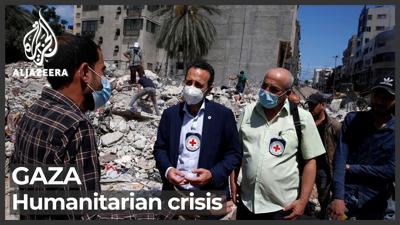 UN and ICRC officials in Gaza to review the bombardment damage