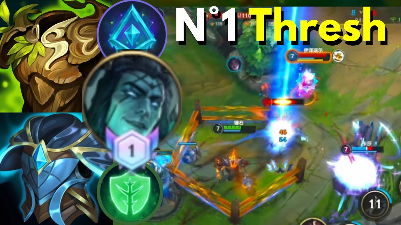 N°1 Thresh (SUP) | 4 Epic Support Games | Challenger 75+ | Wild Rift China