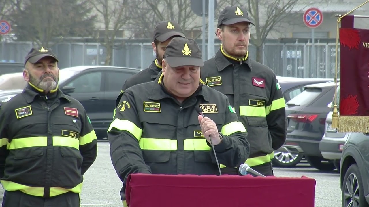 La cerimonia di intitolazione della Caserma dei VVF di Biella
