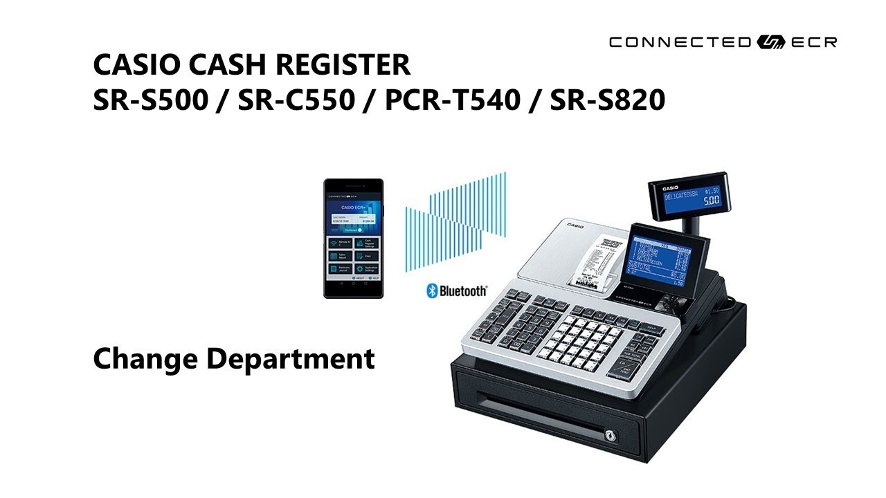 CASIO SR-S500/SR-C550/PCR-T540/SR-S820 POS Cash Register - Change Department