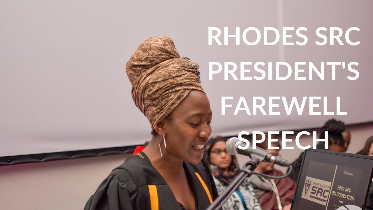 2020 SRC President says farewell at 2021 SRC inauguration | Rhodes University SRC