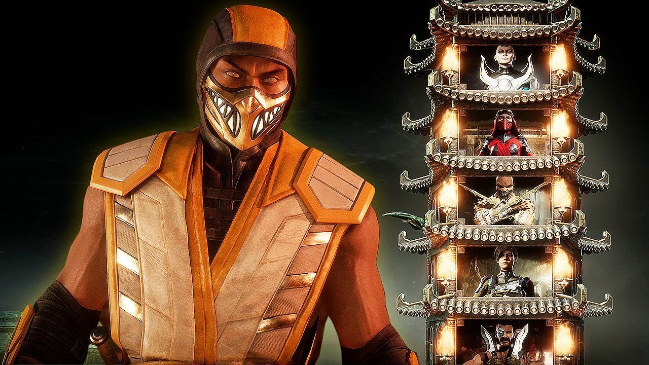 MORTAL KOMBAT 11 - SCORPION Klassic Towers Gameplay (Hard Difficulty) @ 1080p (60ᶠᵖˢ) ✔