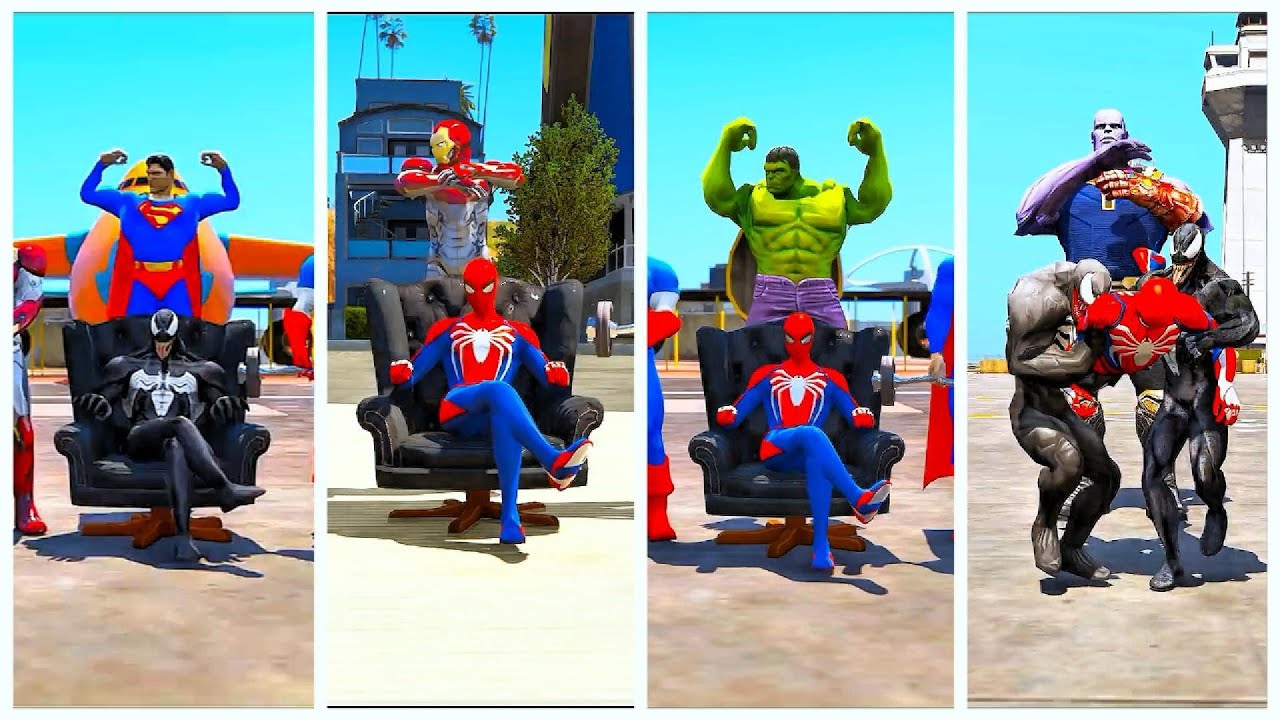 SUPERHERO MEGA BATTLE #428 MARVEL AND DC SUPERHERO BATTLE IRONMAN VS SUPERMAN VS SPIDERMAN VS BATMAN