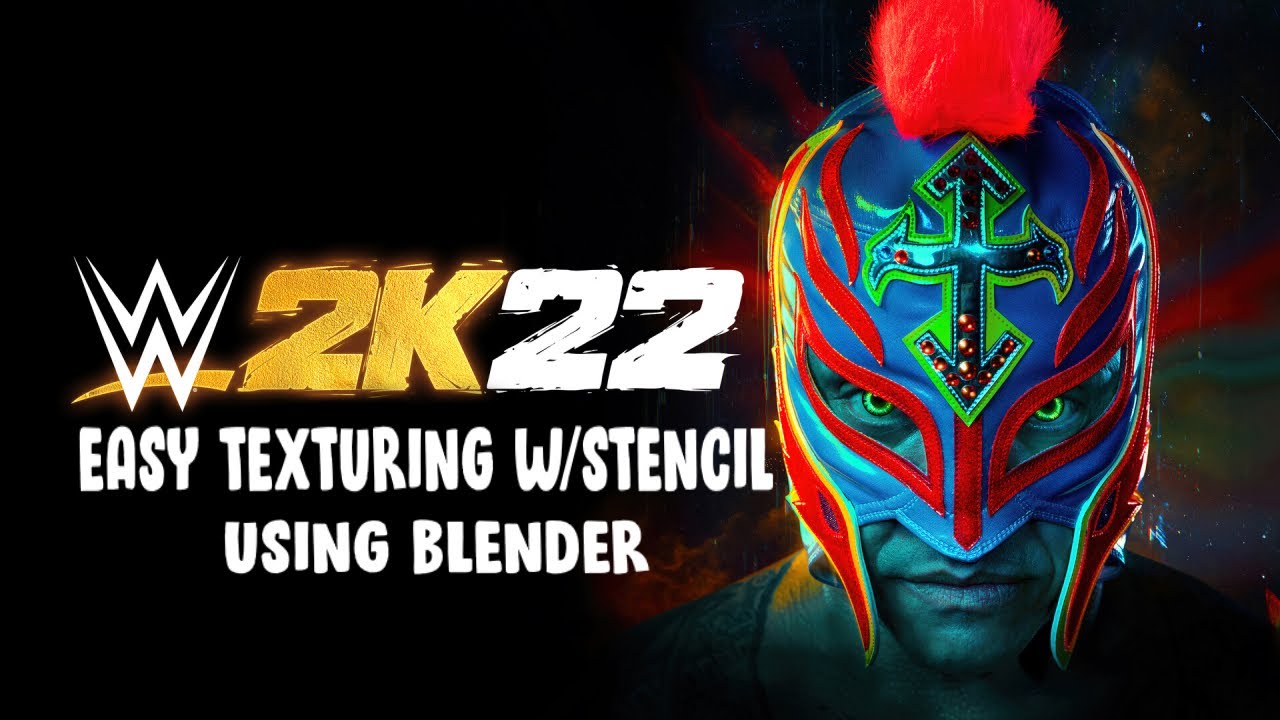 WWE 2K Modding EASY Texturing With Stencil In Blender!!! (Tutorial)