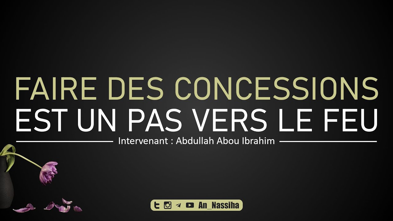 Faire des concessions est un pas vers le feu