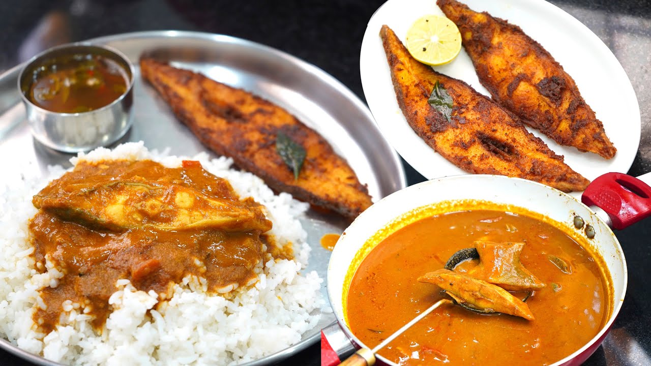 நாளைக்கு LUNCH க்கு வாவல் மீன் குழம்பும் பொரிச்ச மீனும் செஞ்சு சாப்பிட்டு பாருங்க | FISH GRAVY & FRY