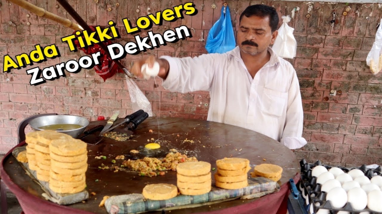 Hanif Tikkiyon Wala | Best Anda Tiki Street Food in Lahore Nehru Park