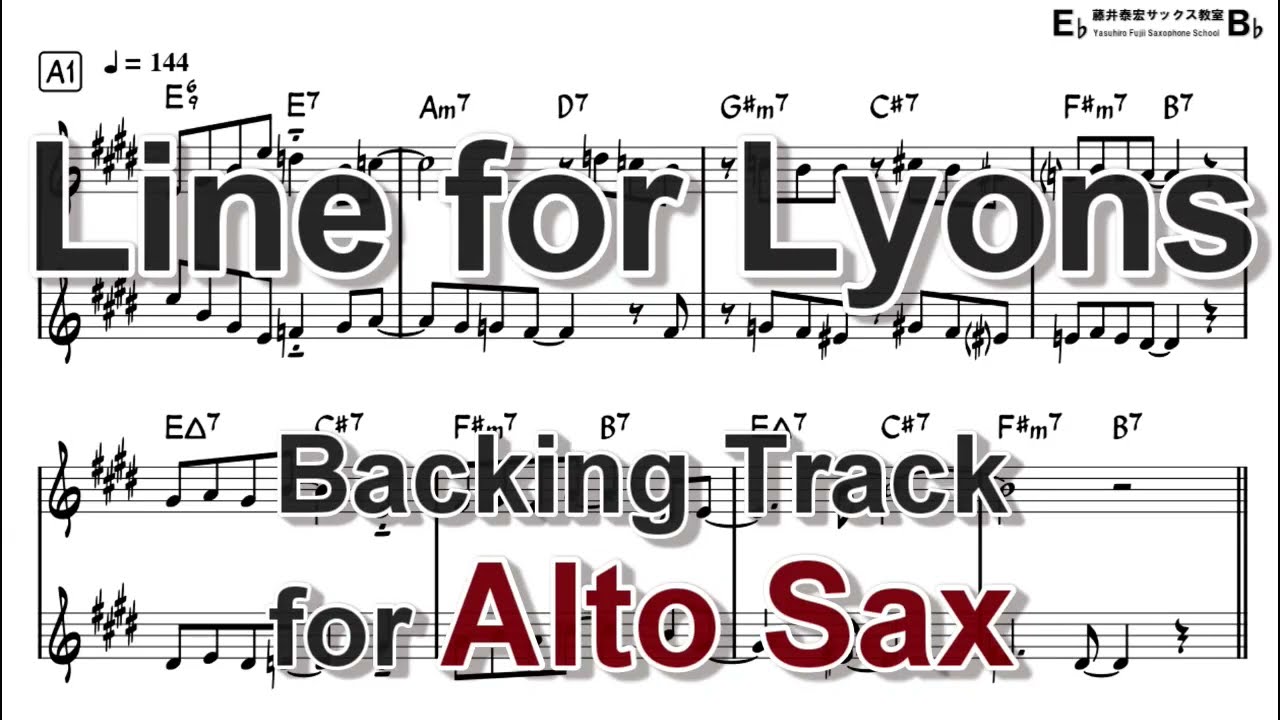 Line for Lyons - Backing Track with Sheet Music for Alto Sax
