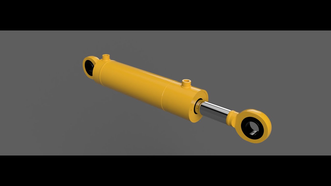 Präsentation eines Hydraulikzylinders, DZ 80 40 265 mit Fusion 360