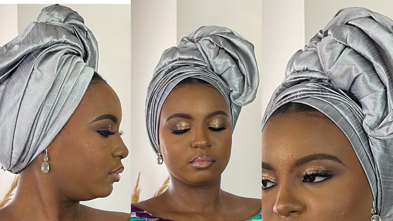 How to tie African head wrap | rawsilk turban tutorial
