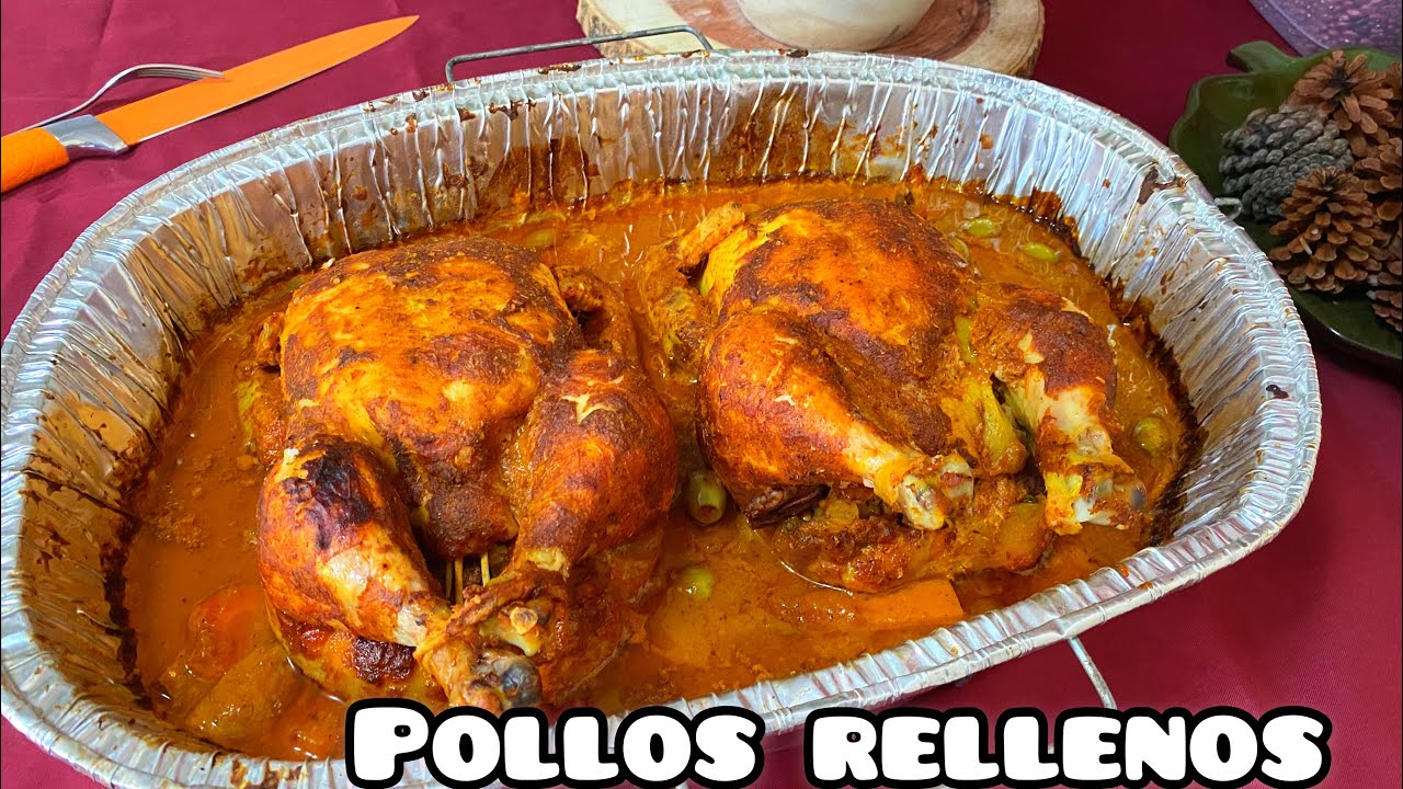POLLO RELLENO al horno en salsa criolla