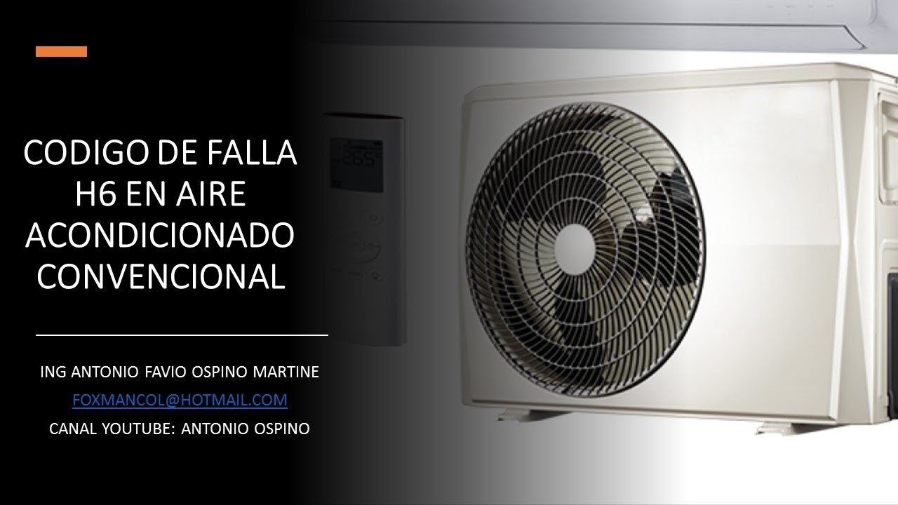 CODIGO DE FALLA H6 o F6 EN AIRE ACONDICIONADO DOMESTICO CAUSAS Y SOLUCIONES