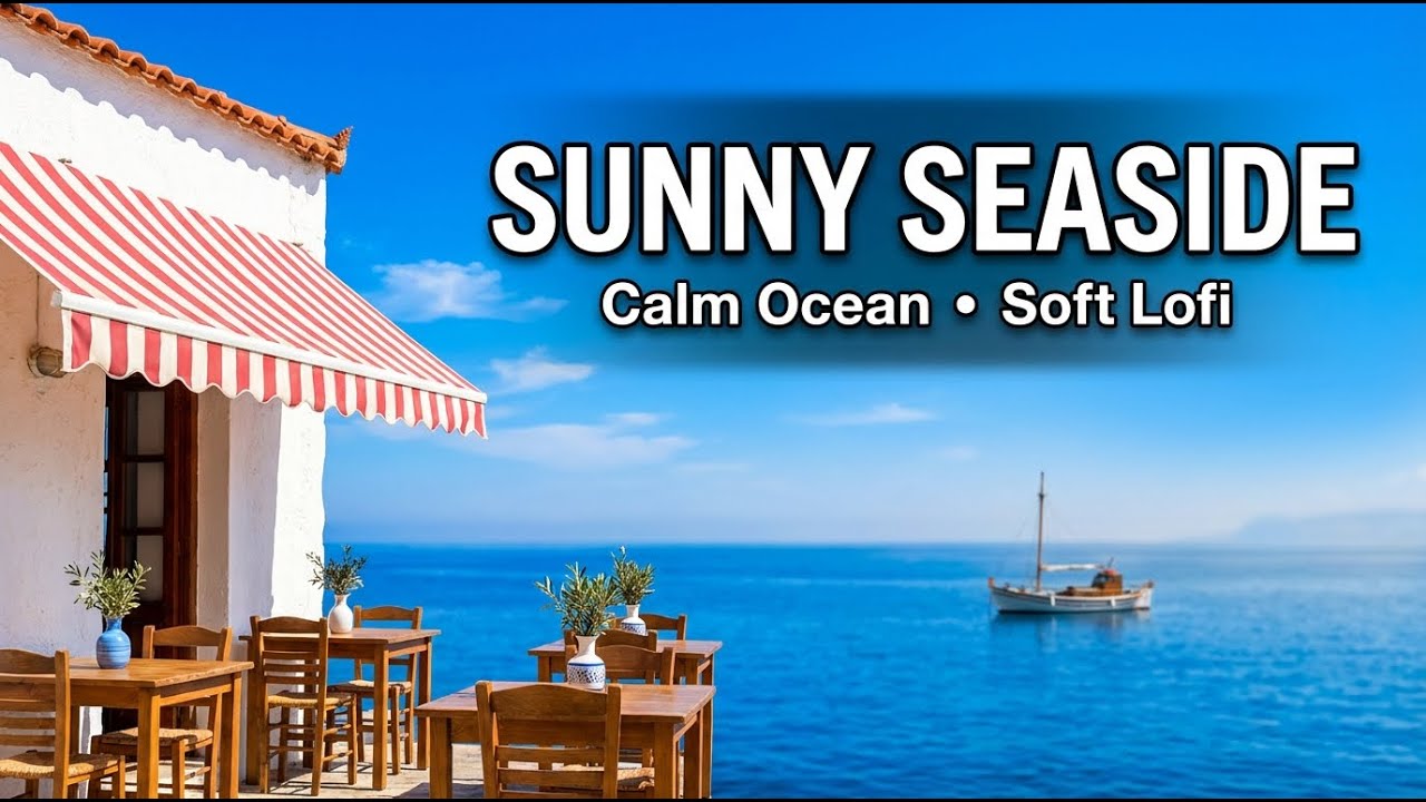 Coastal Cafe by the Sea  Peaceful Lofi Ambience for Study