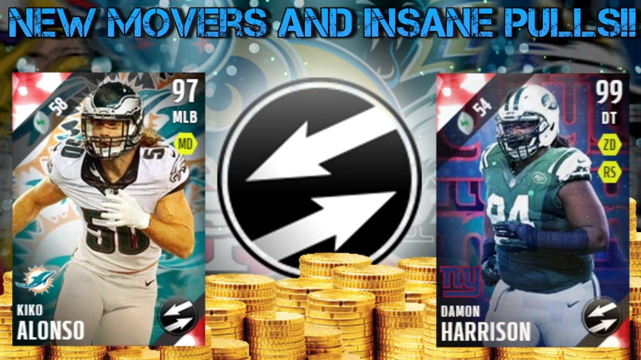 Madden Ultimate Team 16 New Movers, 99 ovr Damon Harrison! Pack Opening Omg 200k+ Pull!!