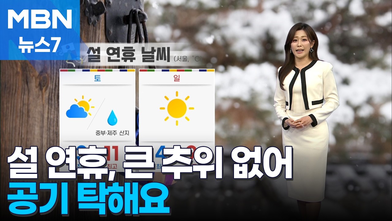 [날씨] 설 연휴, 큰 추위 없지만 고농도 미세먼지 주의 [MBN 뉴스7]