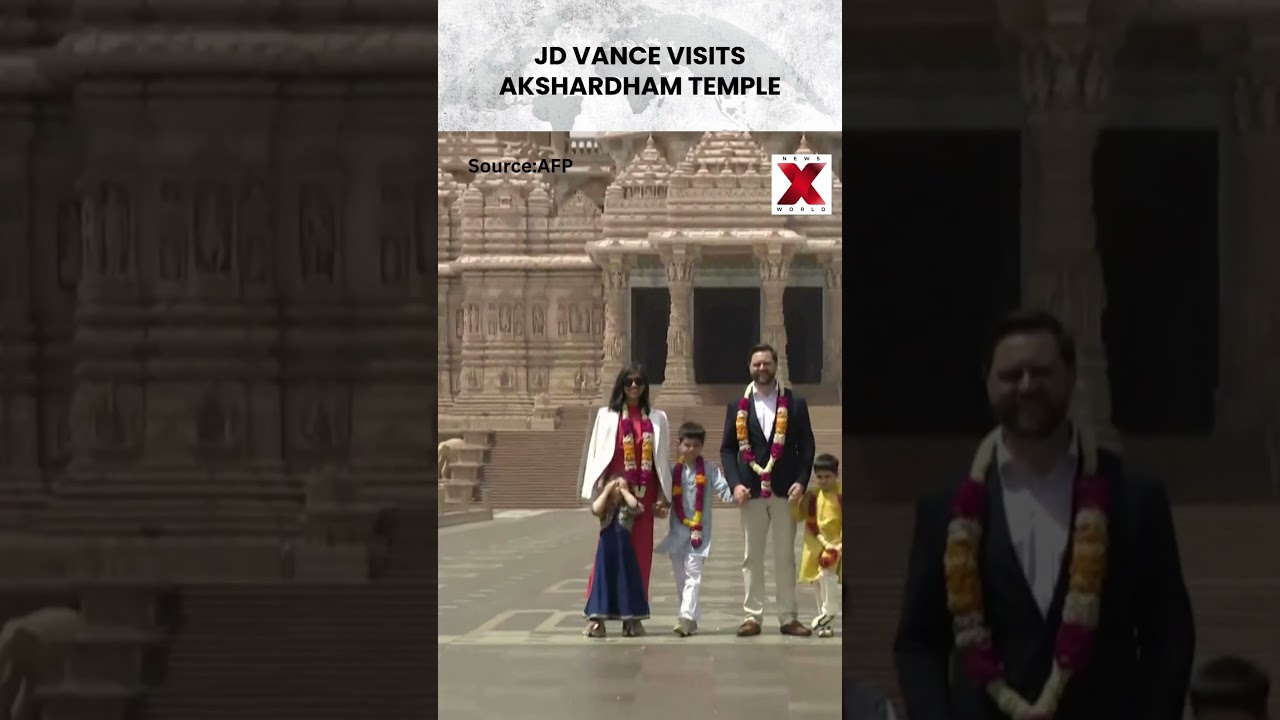 JD Vance Visits India&rsquo;s Iconic Akshardham Temple | NewsX World