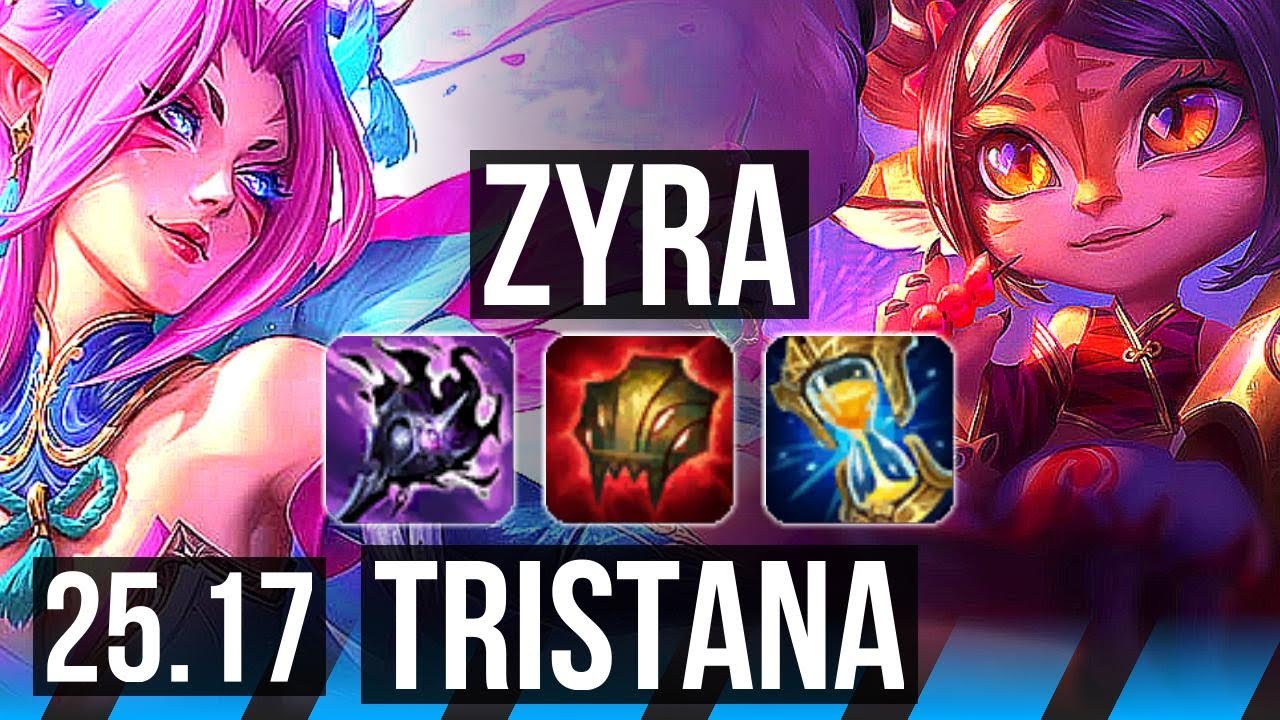 ZYRA vs TRISTANA (MID) | 600+ games | KR Master | 25.17