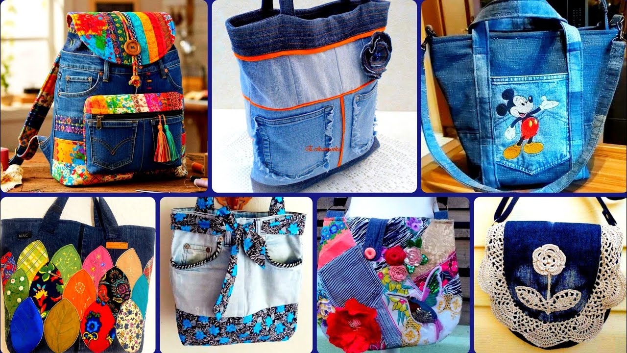 Beautiful and elegant denim patchwork shoulder bags for girls ideas 2026 