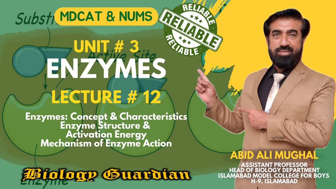 Lecture 12 MDCAT 2022 Biology Preparation Series (Enzyme Part-1) PMC/NUMS | Urdu/Hindi