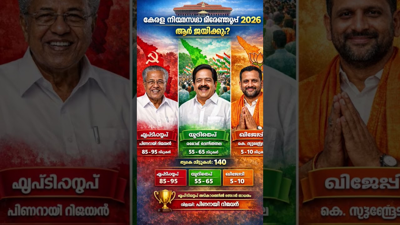 Kerala Legislative Assembly Election 2026 Latest News, MLA Opinion, Survey & Prediction