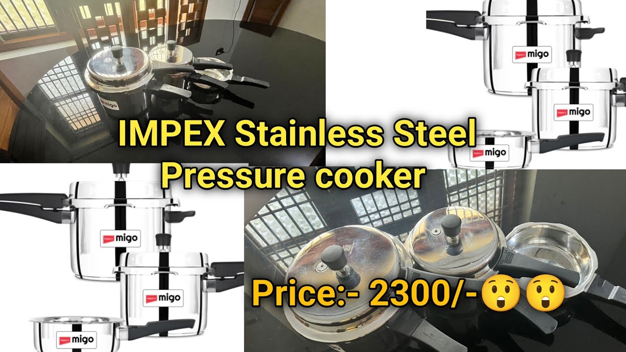 IMPEX Stainless Steel Pressure cooker  5 L, 3 L, 2 L Combo |Review Video|3 Pressure cooker#review