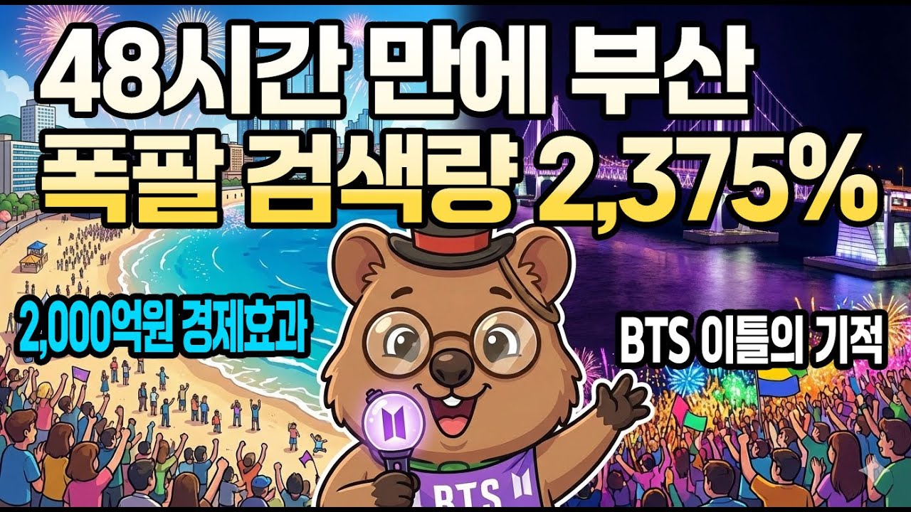 BTS 부산 공연 발표 48시간, 전 세계가 움직였다. BTS 공연 경제 파급효과