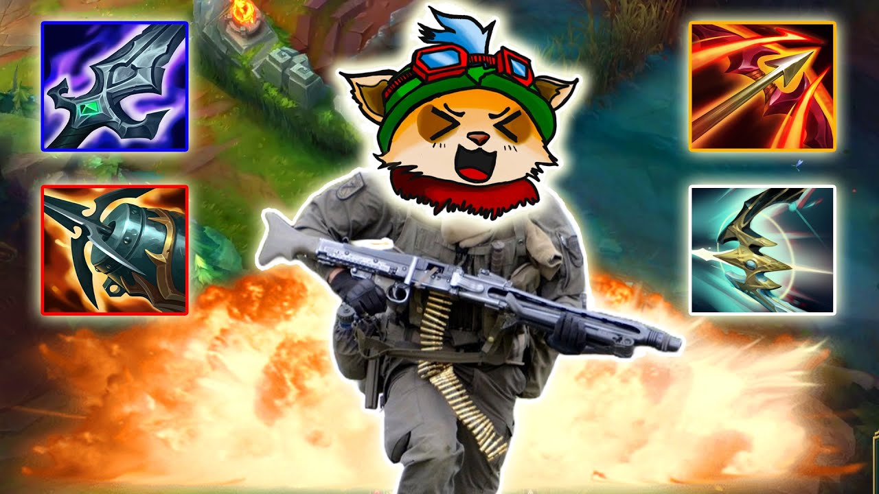 😈TEEMO METRALLETA😈 revienta el BOT JUGANDO ADC (OTP TEEMO 1M de MAESTRIA)