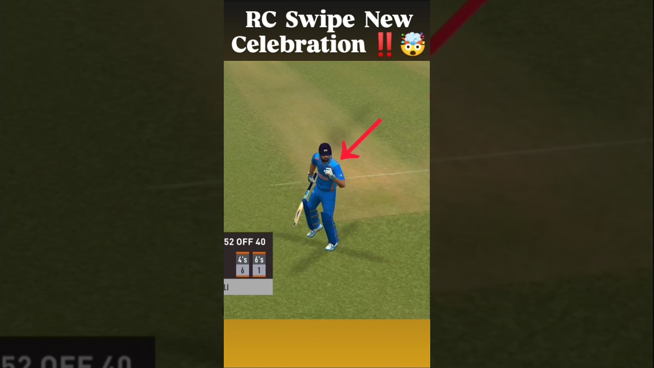 Real Cricket Swipe New Celebration Update 🤯❗RC Swipe IPL update❗ rc swipe Virat 50* #rcswipe #shorts