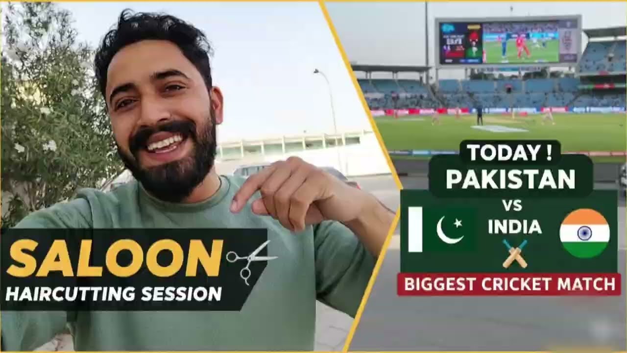 Biggest Match of the Year! 🇮🇳🔥🇵🇰 (New Haircut Vlog)#pakistan #indiavspakistan #vairal #viralvideo 