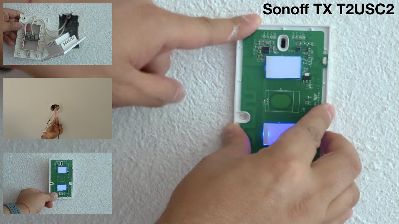 Instalación  Sonoff TX T2 US C2 y del cable neutro para su funcionamiento.