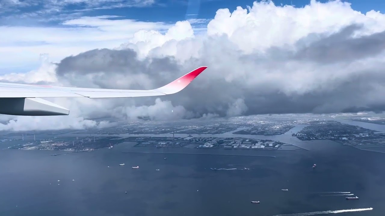 A350羽田空港離陸シーン