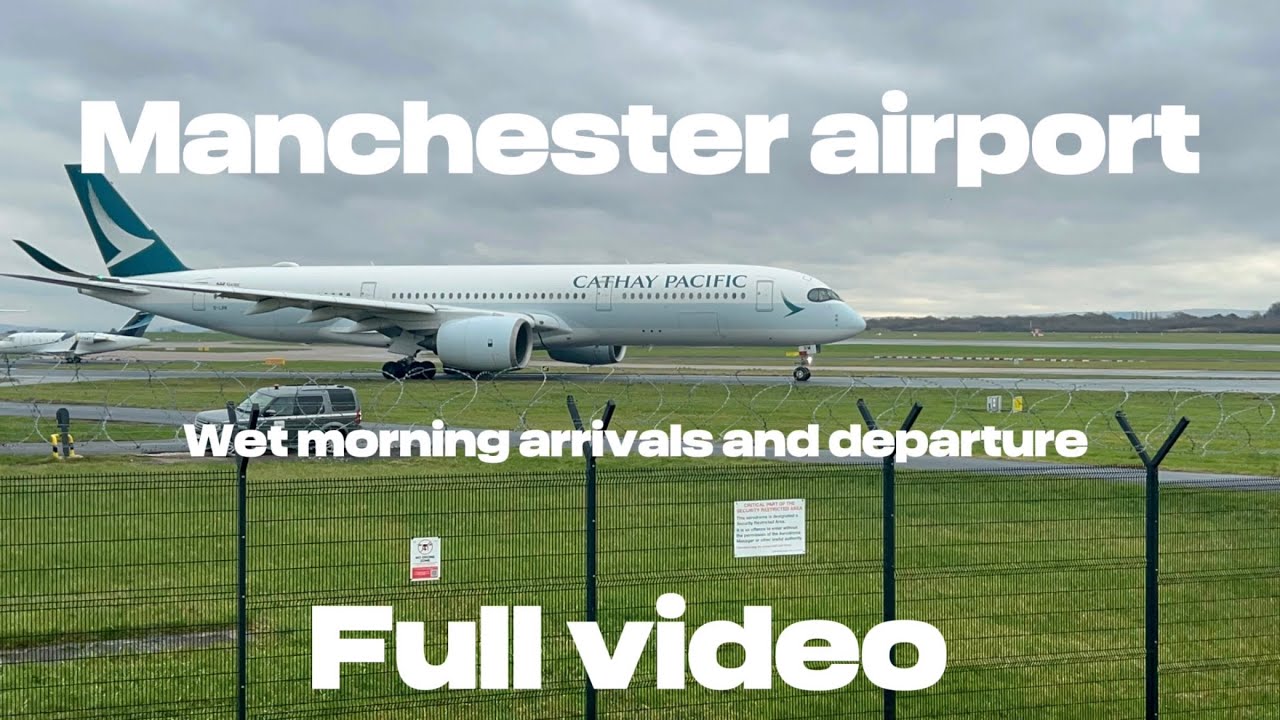 MANCHESTER AIRPORT WET MORNING ARIVALS  AND DEPARTURES 19TH FEBURARY 2026