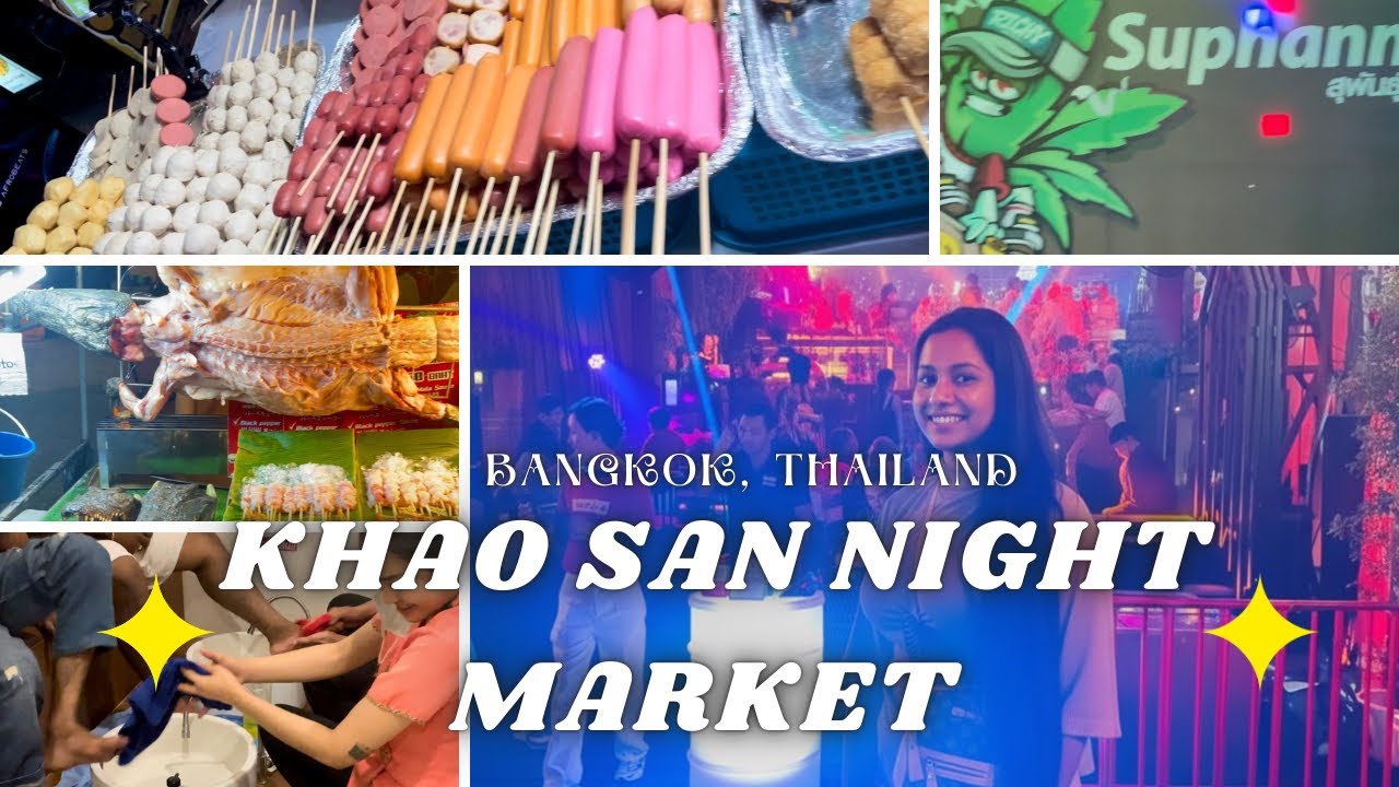 Khao San Night Market |Thailand 🇹🇭| Thai Massage | Thai Food | vlog 03