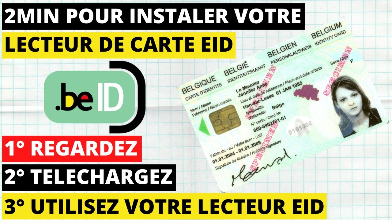 2MIN POUR INSTALLER 1 LECTEUR DE CARTE D’IDENTITÉ ÉLECTRONIQUE EID (LOGICIEL EID BELGIQUE)