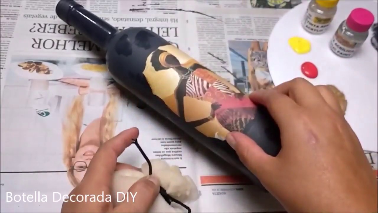 Como hacer Botella Decorada - DIY 2