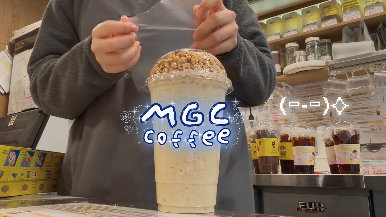 sub)지금 저기 뒤에 음료들 나만보여…?ㅣ메가커피 알바 브이로그ㅣ카페알바