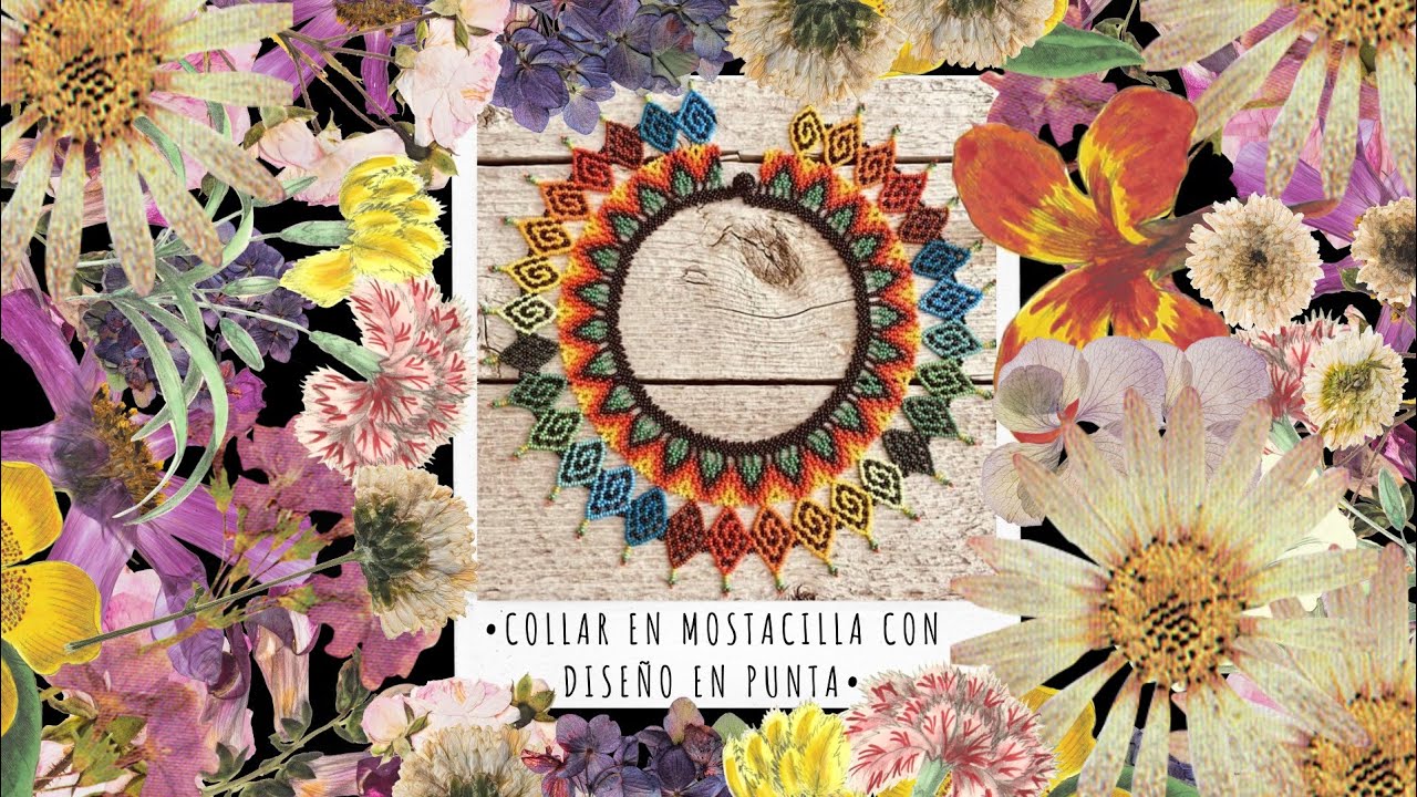 •Collar en mostacilla con diseño en punta• parte#1 ♥️😊