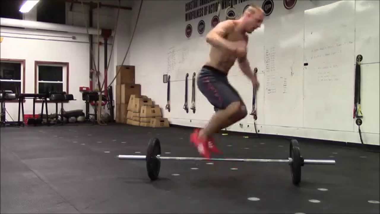 21 15 9 power snatch and bar facing burpees