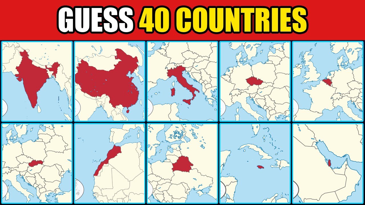 Guess the Country by the Map | 40 Country Geography Quiz 🌍
