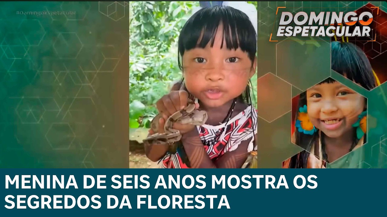 'Oncinha do Amazonas' menina de seis anos viraliza na internet ao mostrar os segredos da floresta